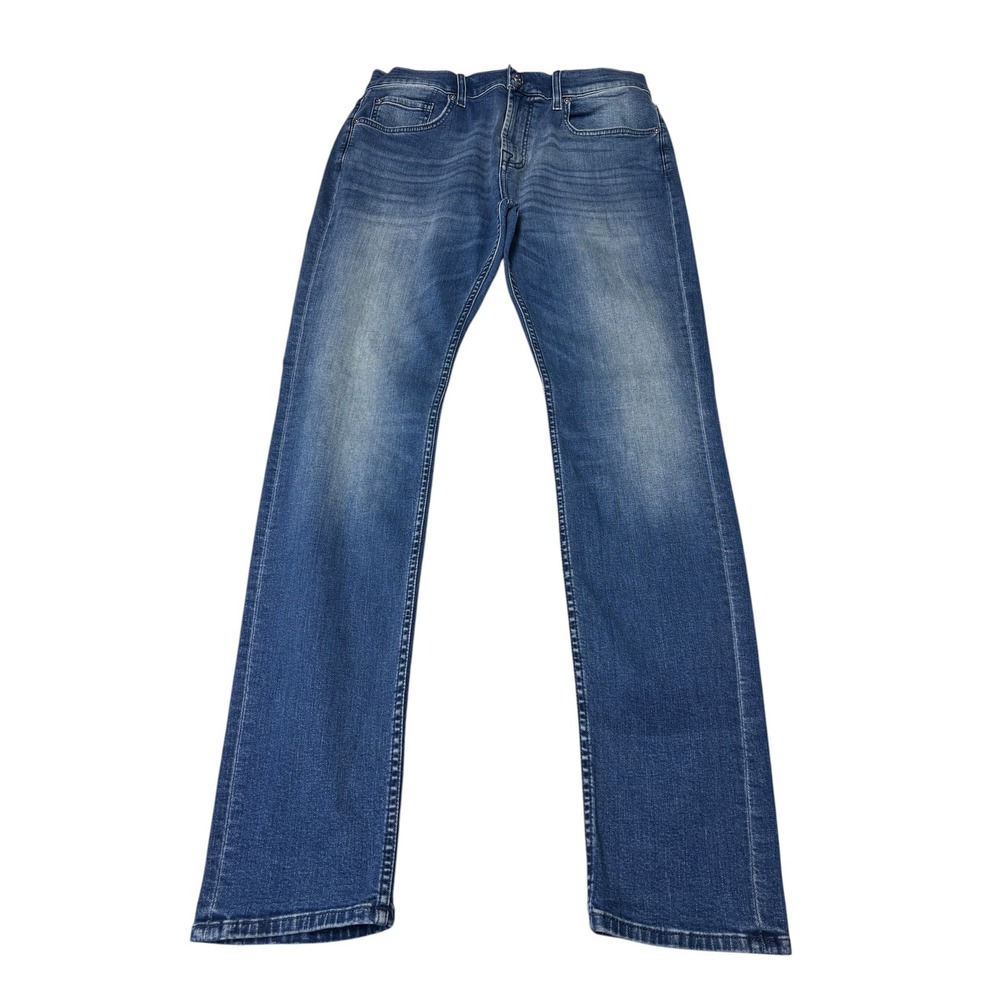 7 For All Mankind Paxtyn Skinny Jeans Mens 31X33 Medium Wash Blue Denim Pants